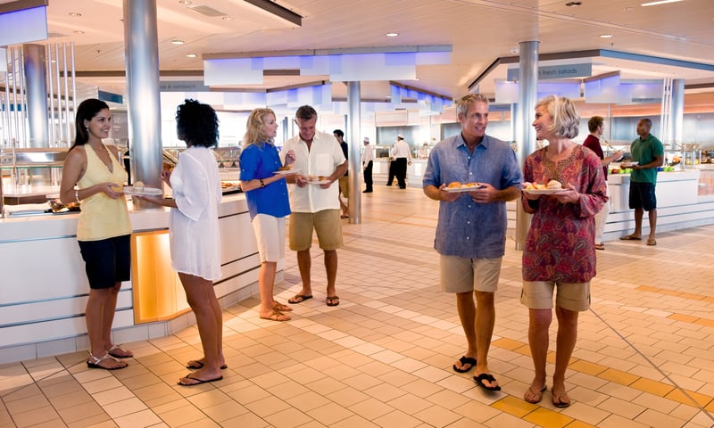 Oceanview Cafe on board the Celebrity Solstice ship.