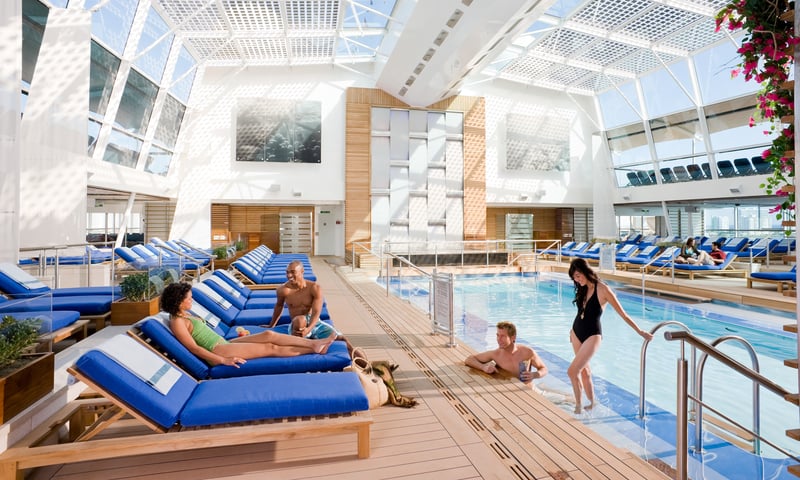 Enjoy a little pampering at the Solarium on the Celebrity Solstice ship (charges apply).