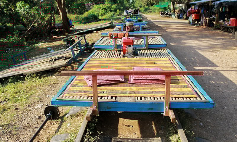 Battambang Bamboo railway, Battambang.