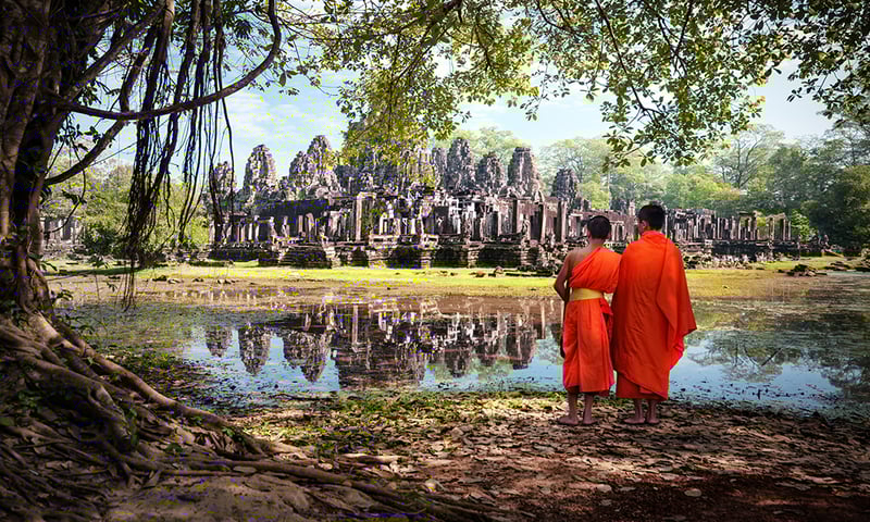 Ta Prohm Khmer ancient Buddhist temple Angkor Wat