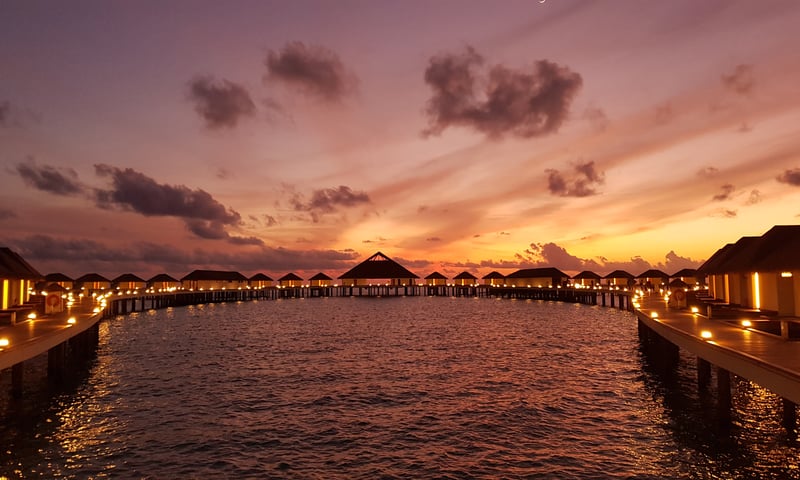 Enjoy romantic sunsets at Cinnamon Velifushi Maldives.