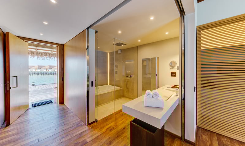 Upgrade to an Overwater Bungalow at Cinnamon Velifushi Maldives.