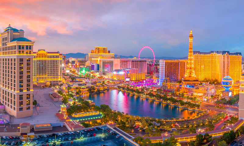 The Strip in Las Vegas, Nevada.