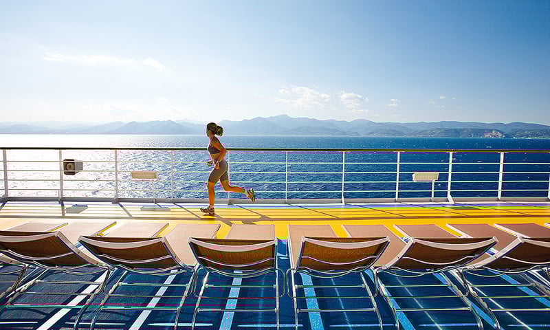 Keep up your morning routine or soak up the sun from a deck chair while you enjoy the amazing views.