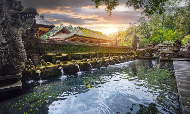 Ubud's Tirta Empul Temple, one of Bali's most spiritual sites.