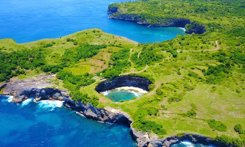Broken Beach in Nusa Penida Island, Bali.