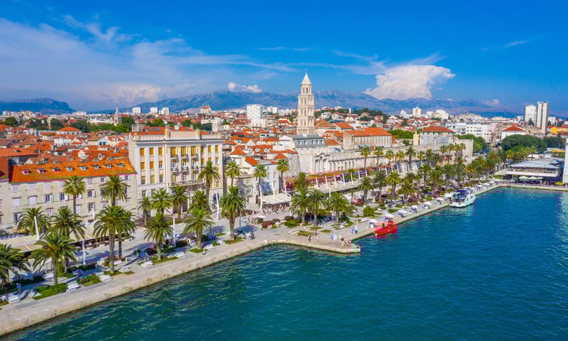 Split is a Croatian city in the Dalmatian coast.