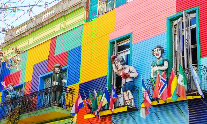 Discover the Colourful La Boca neighbourhood in your leisure time in Buenos Aires.