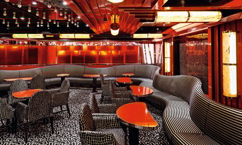 Blue Velvet Piano Bar aboard the Costa Cruises' Costa Fascinosa.