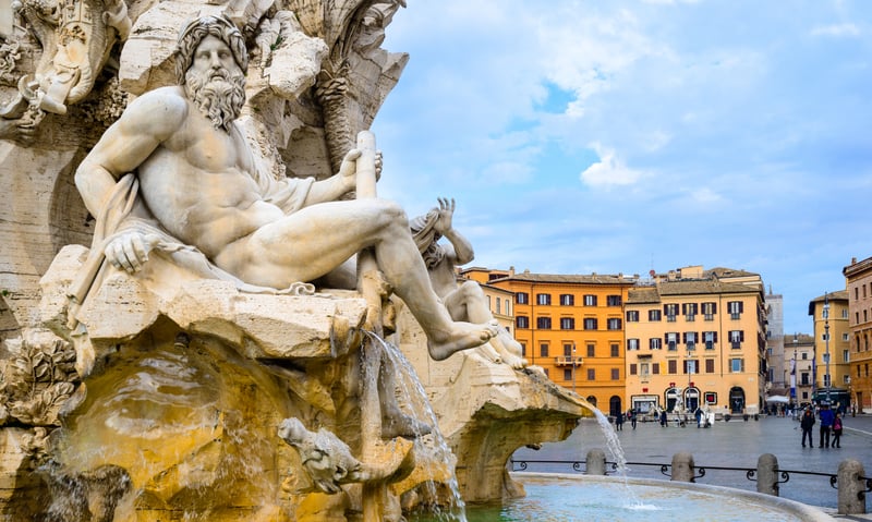 Piazza Navona (Navona Square) in Rome, Italy.