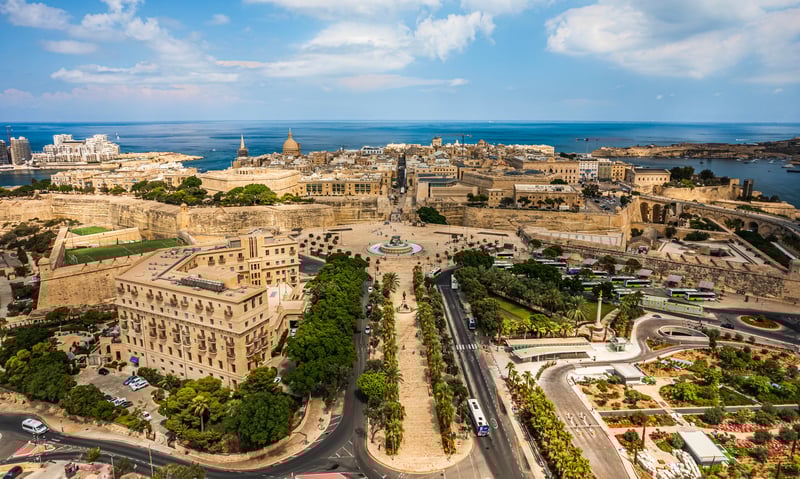 The Old Town in Valletta, capital of Malta.