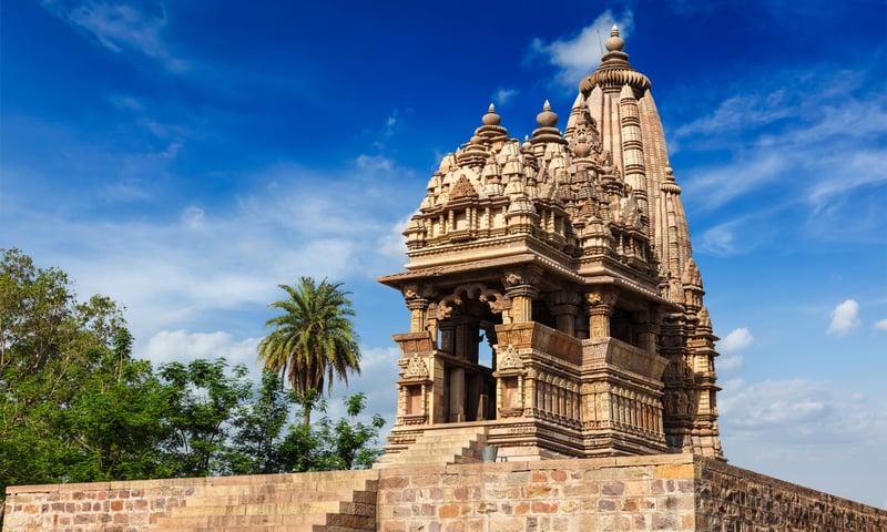 The Javari Temple in Khajuraho was built between 975 and 1100 AD.