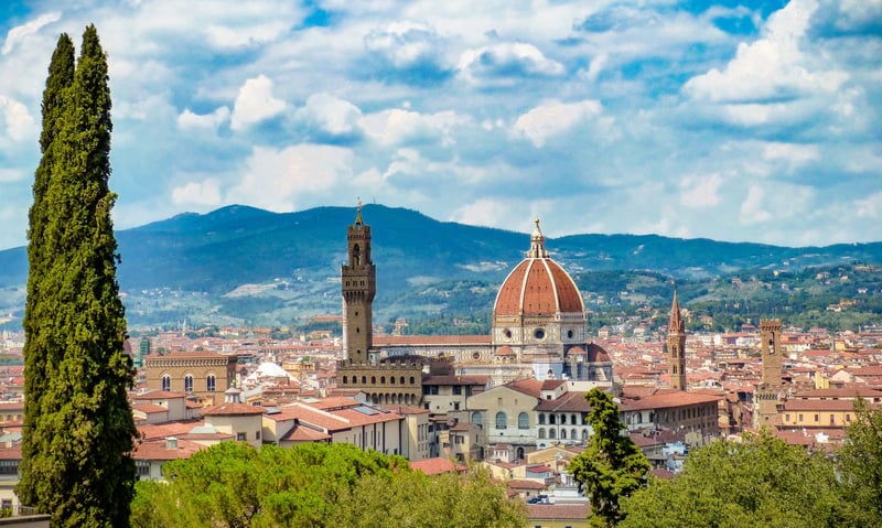 The  city of Florence, capital of the Tuscany region in Italy.