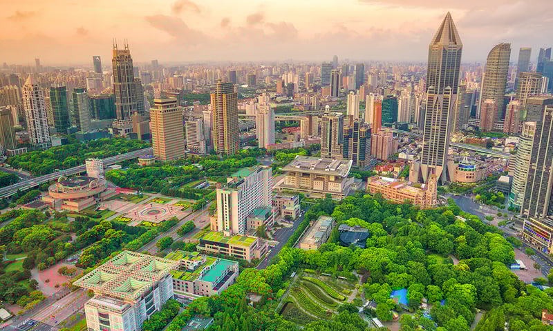 The Shanghai History Museum is located on the edge of Shanghai's vast People's Park.