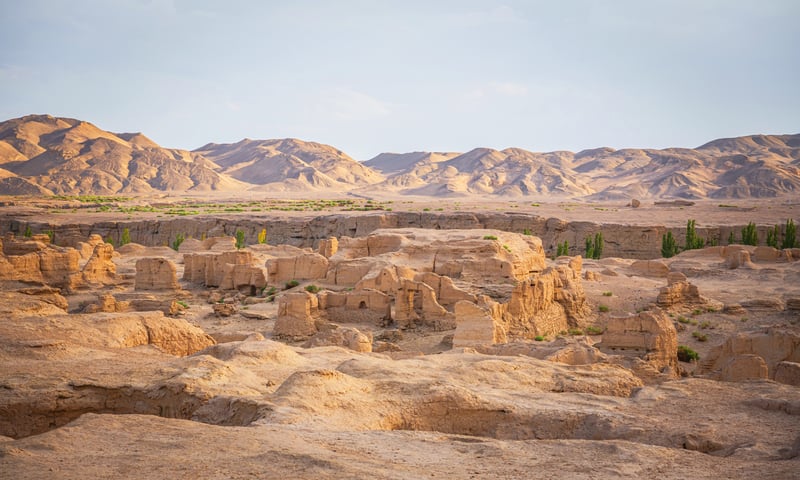 Roam through the Ancient City of Jiaohe in Turpan, China.