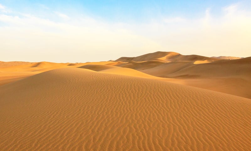 Travel through the vast Gobi Desert, China.