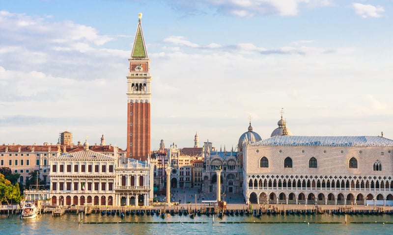 St Mark's Square is the heart of Venice, Italy.