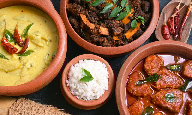 Indulge in authentic cuisine throughout Kerala, India.