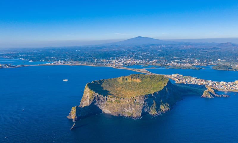 Seongsan Ilchulbong, also called Sunrise Peak, is a volcano in Jeju Island, South Korea,