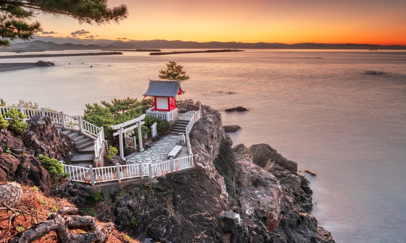 Watatsumi Shrine (Dragon King Palace) in Kochi, Japan.