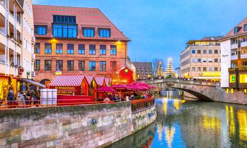 Embrace the Christmas flair throughout Nuremberg, Germany.