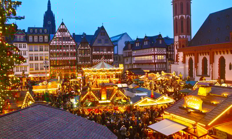 Delight in the festive Christmas markets in Prague, Czech Republic.