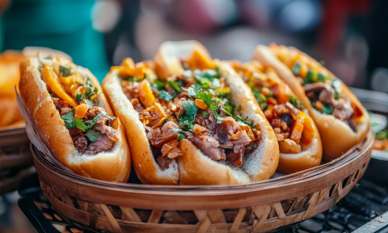 Sample traditional Banh mi with a free day in Ho Chi Minh City, Vietnam.