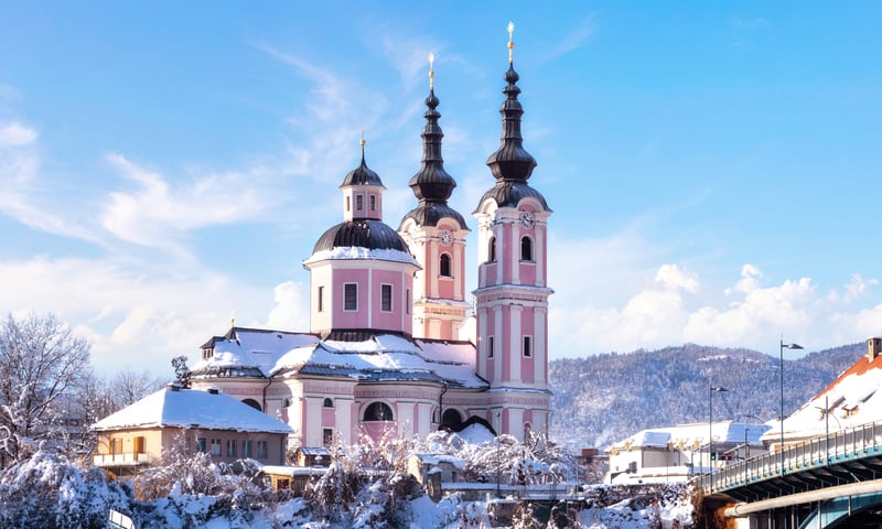 Seek out the Heilige Kreuz church with time at leisure in Villach, Austria.