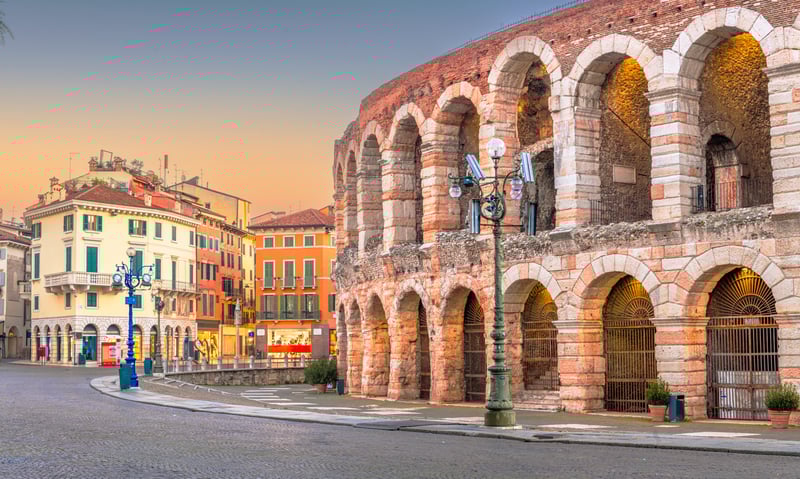 See the majestic Roman amphitheatre in Verona, Italy.