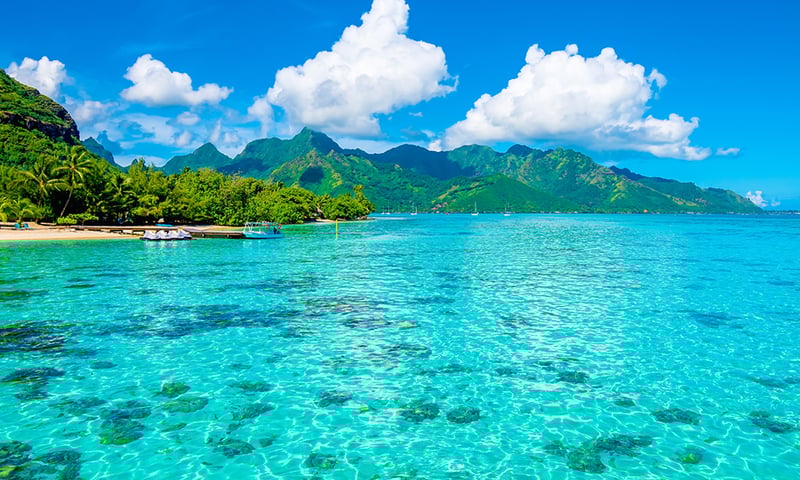 The picture-postcard island of Moorea, French Polynesia. The picture-postcard island of Moorea, French Polynesia.