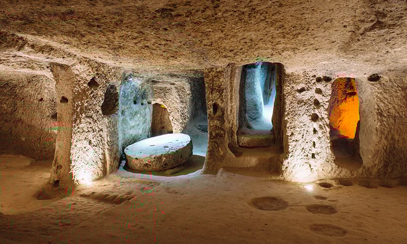 Witness the Ozkonak Underground City in Cappadocia, Türkiye, (Itinerary 2 extension package).