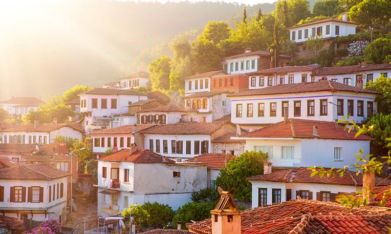 The charming architecture of Sirince village, Izmir, Türkiye.