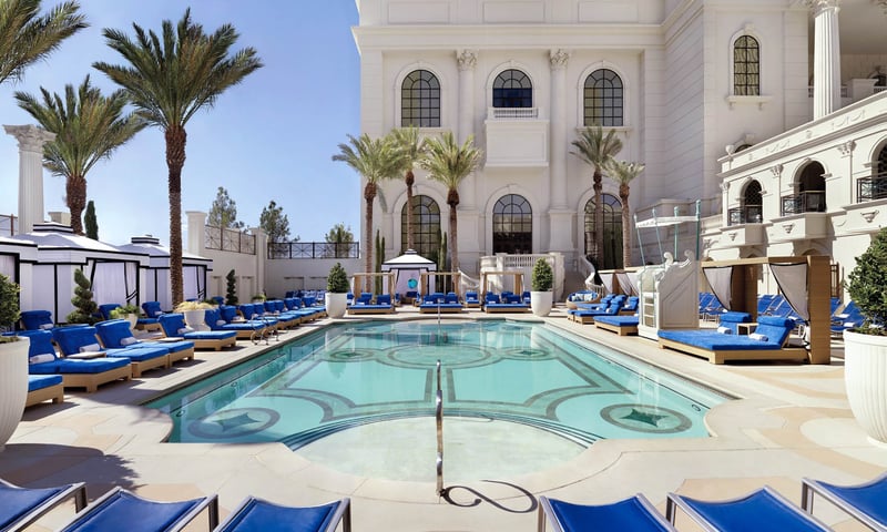 Garden of the Gods Pool at Caesars Palace, Las Vegas.