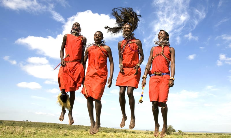 Masai Warriors in Masai Mara, Kenya.