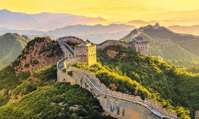 Walk along the remarkable Great Wall of China.