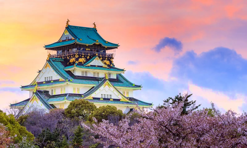 Seek out Osaka Castle with leisure time in Osaka, Japan.