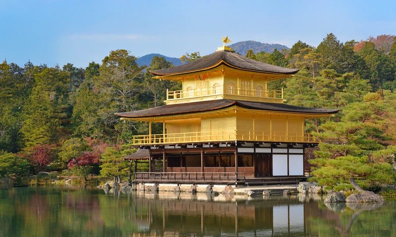 Seek out the Golden Pavilion with free time in Kyoto, Japan.