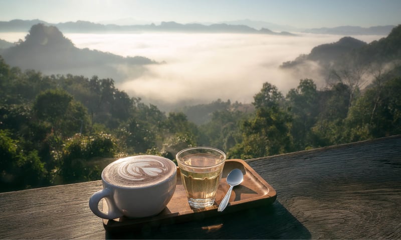 Sample local coffee at Mae Kampong Village in Chiang Mai, Thailand.