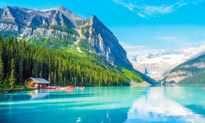 Lake Louise is world-famous for its vivid turquoise waters.