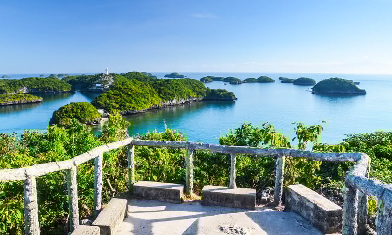 Breathtaking views from Hundred Islands, Philippines.