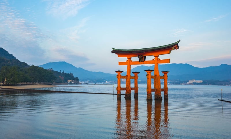 Miyajima Shrine in Hiroshima, Japan.