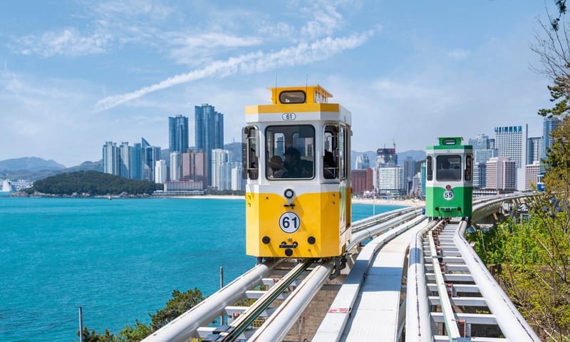 The seaside town of Busan, South Korea.