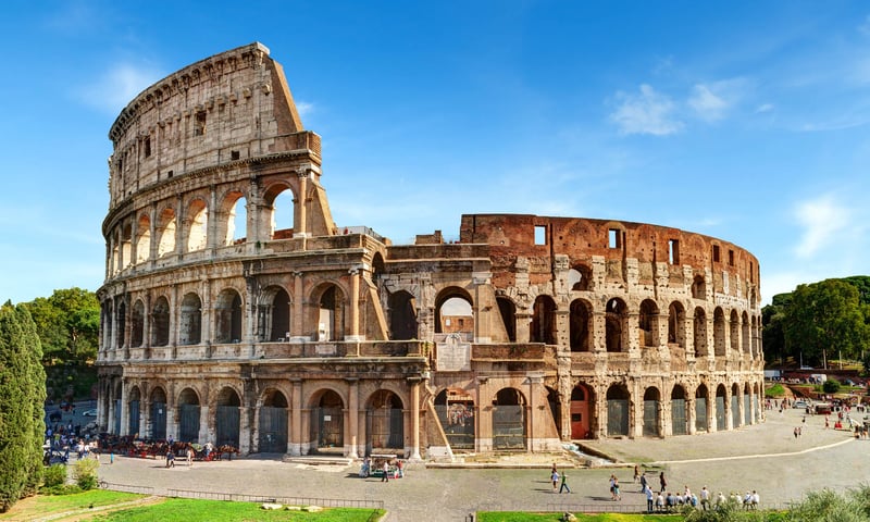 Visit the imposing Colosseum with leisure time in Rome, Italy.