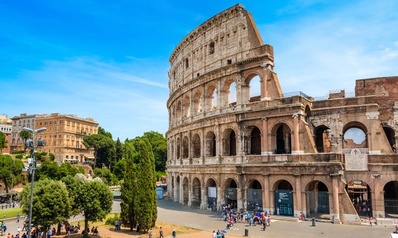 The Colosseum is an amphitheatre in the centre of Rome. (Additional fees required).