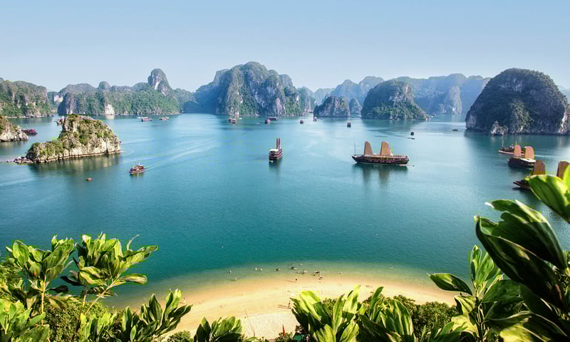 Spend the night in Ha Long Bay, Vietnam.