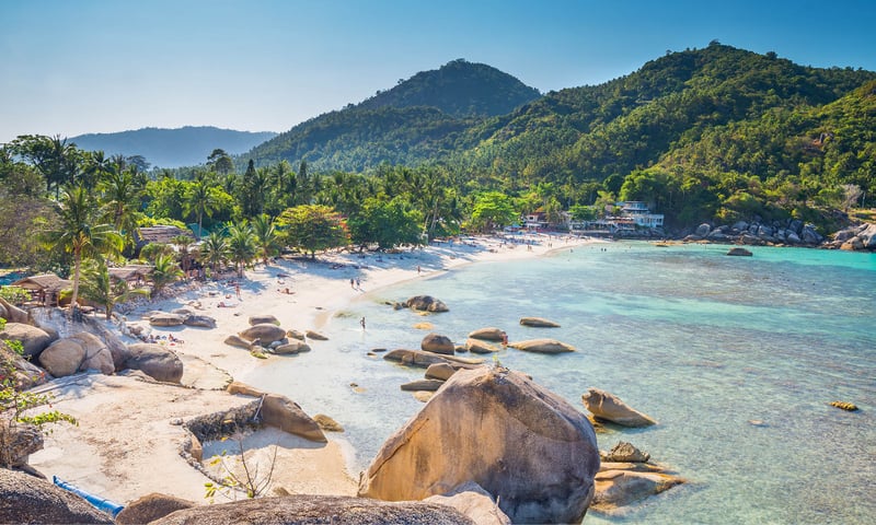 Explore the lush landscapes of Koh Samui, Thailand.