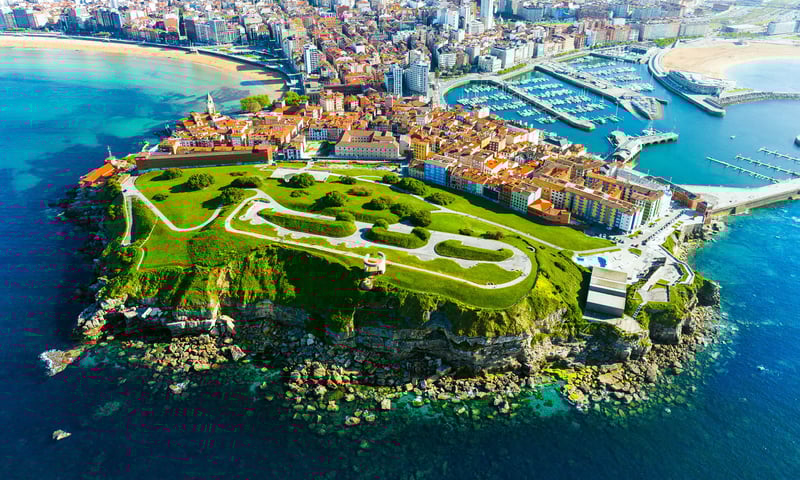 Gijón is a large coastal city in northern Spain.