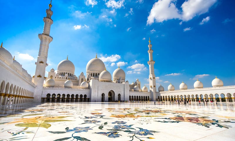 The Sheikh Zayed Grand Mosque is the largest mosque in the United Arab Emirates.