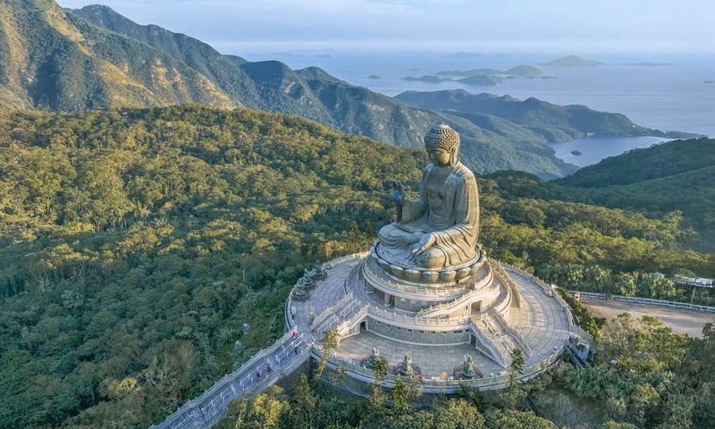 The Tian Tan Buddha in Hong Kong is one of the tallest seated Buddha statues in the world