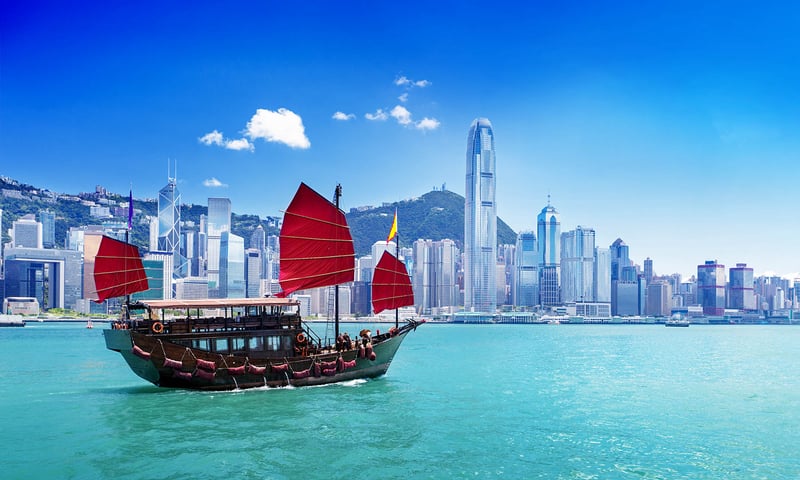 Victoria Harbour in Hong Kong.
